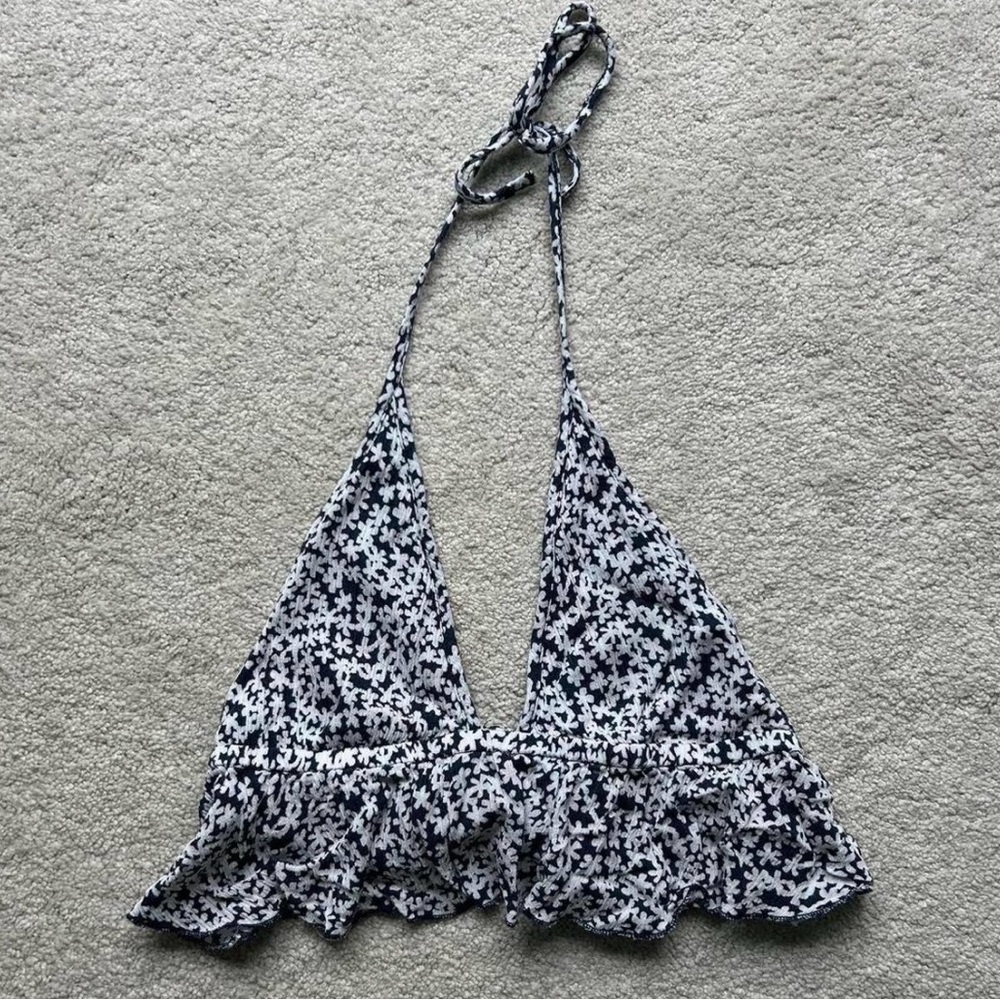 garage halter top navy blue size small